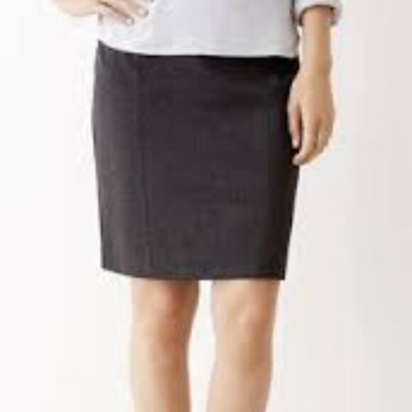 J. Jill Dark Charcoal Heather Ponte Pencil Skirt Size M - Picture 7 of 7